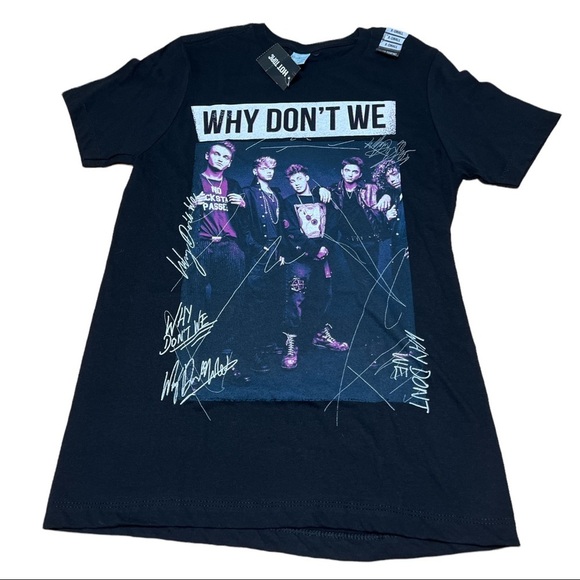 Why don’t we emo pop music band t-shirt NWT deadstock men’s Small rock black - Picture 1 of 5